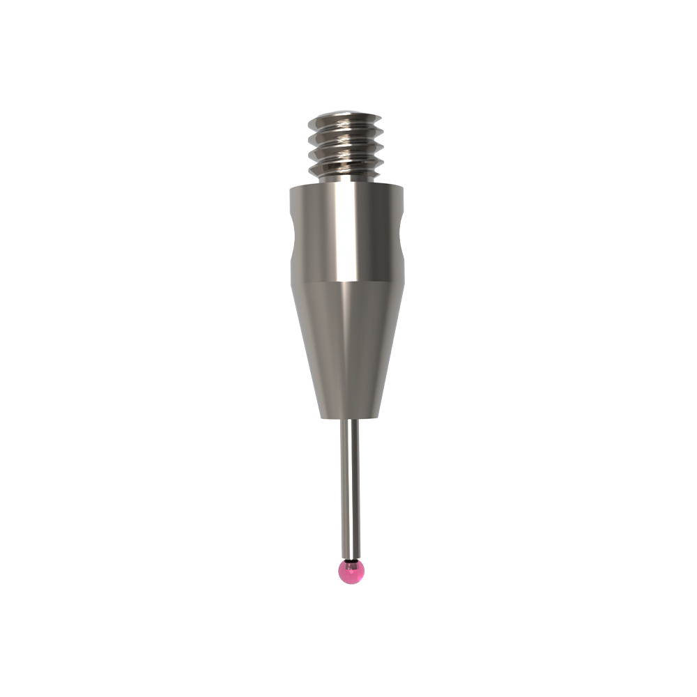 Straight Stylus; base: stainless steel; stem: carbide; ball: ruby