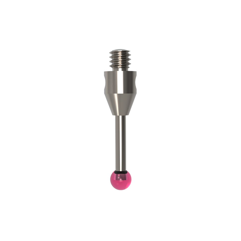 Straight Stylus; base: stainless steel; stem: carbide; ball: ruby