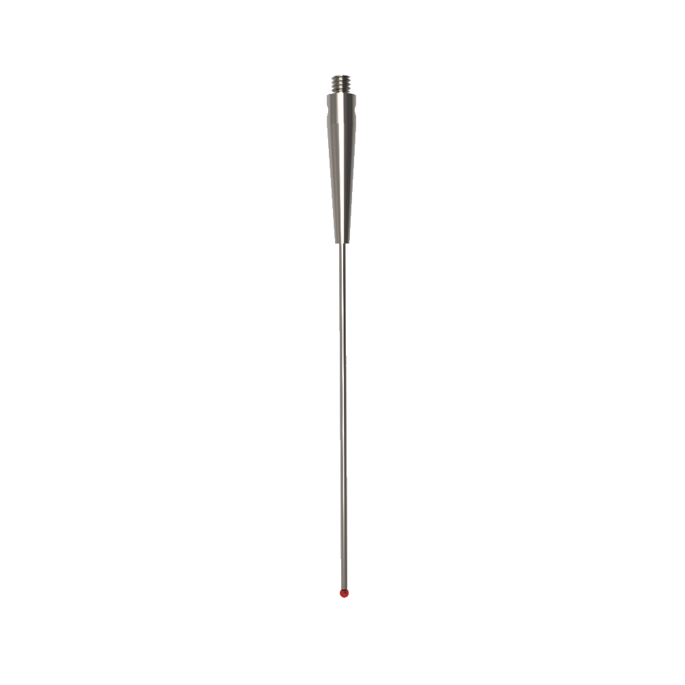 Straight Stylus; base: stainless steel; stem: carbide; ball: ruby
