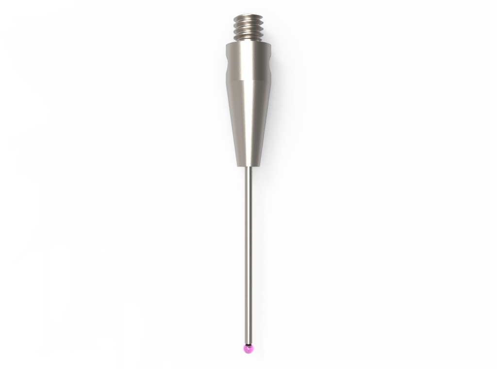 Straight Stylus; base: stainless steel; stem: carbide; ball: ruby