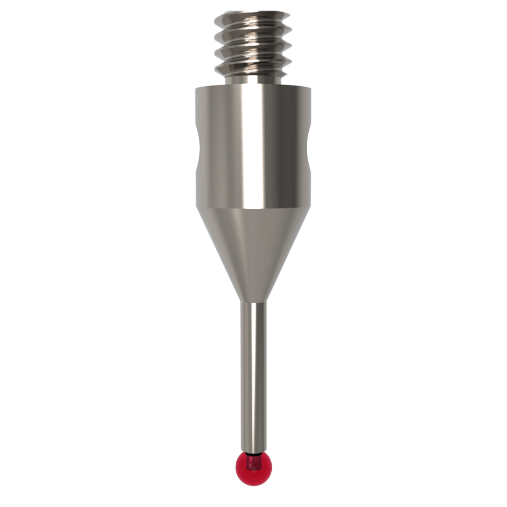 Straight Stylus; base: stainless steel; stem: stainless steel; ball: ruby