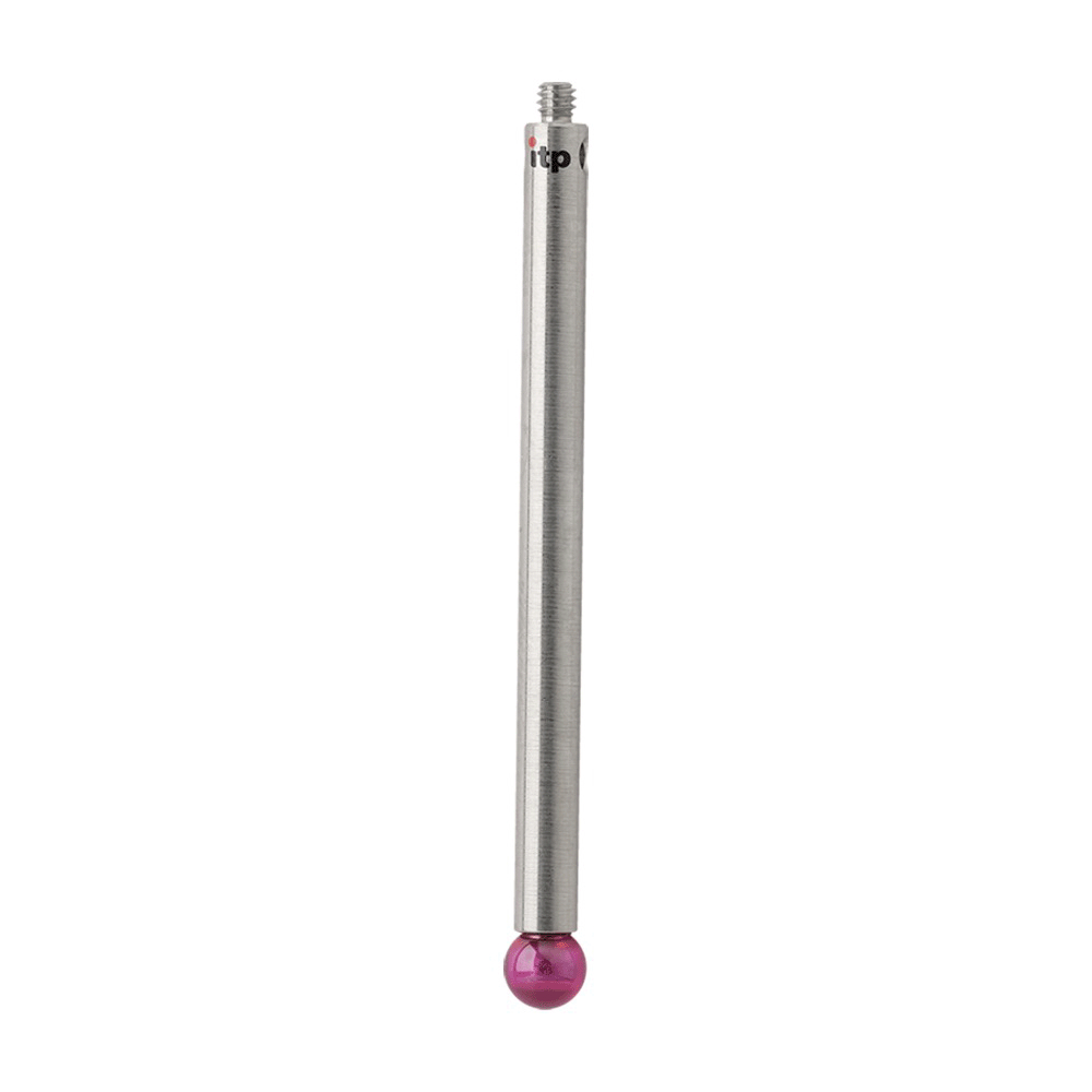 Straight Stylus; base: stainless steel; stem: stainless steel; ball: ruby