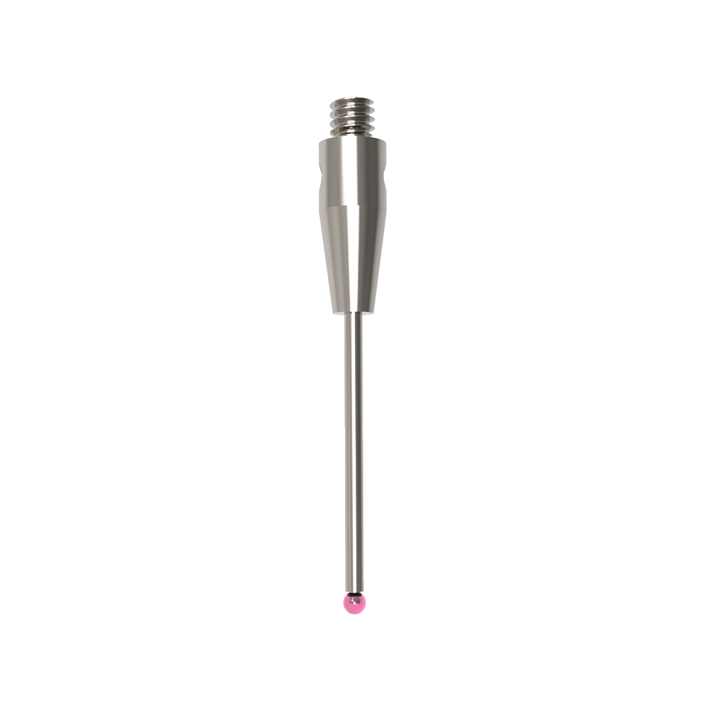 Straight Stylus; base: stainless steel; stem: carbide; ball: ruby