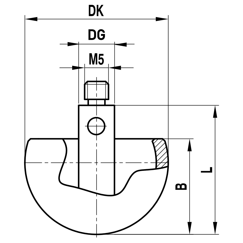 Drawing of product HK M5 160 10 019