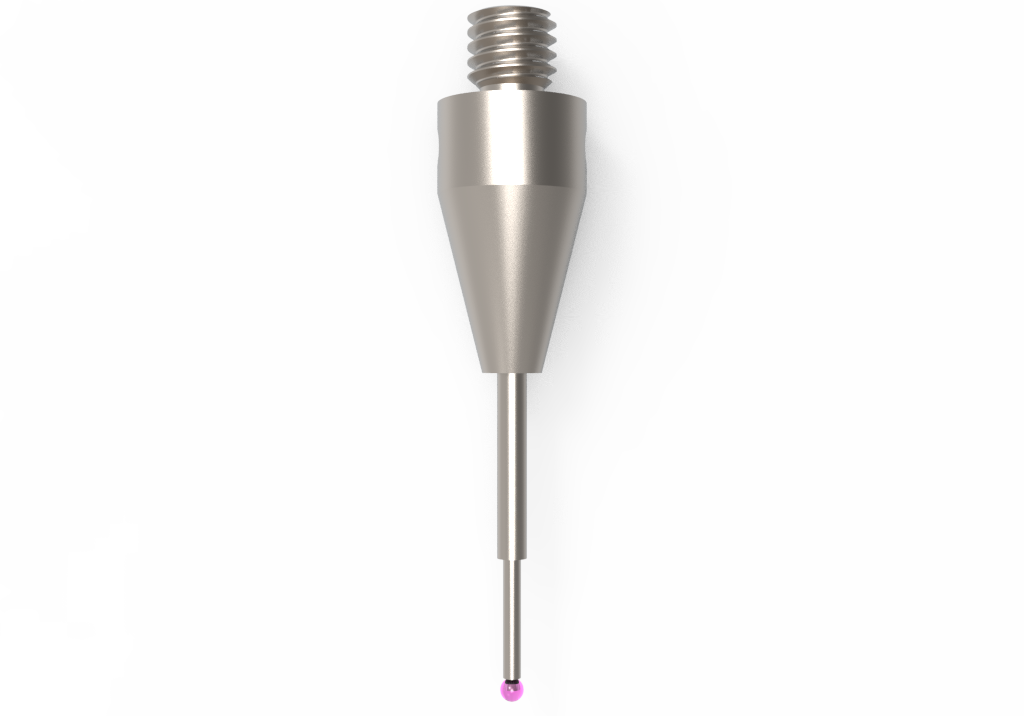 Straight Stylus; base: titanium; stem: carbide; ball: ruby