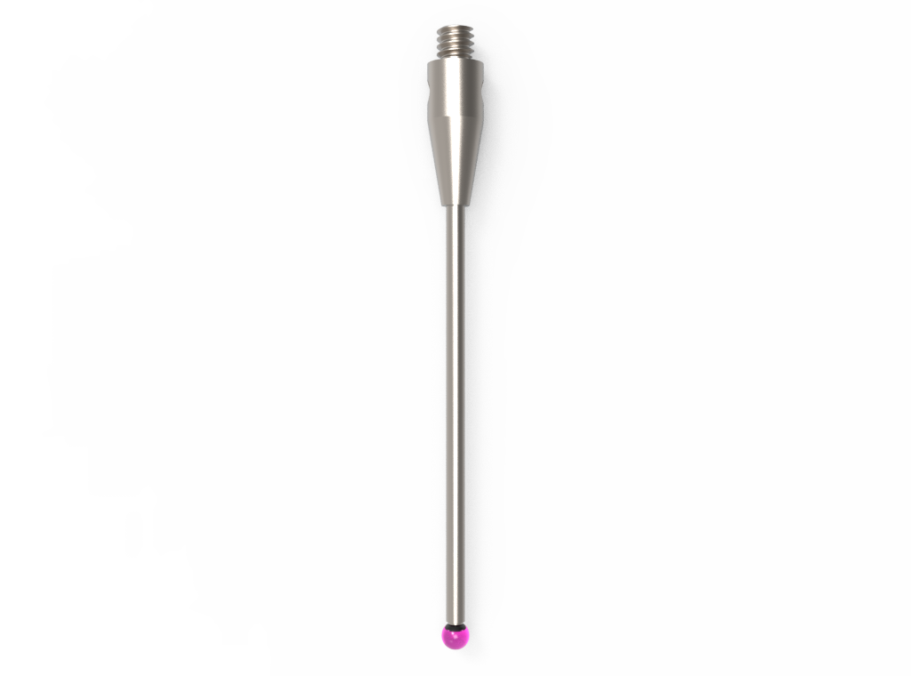 Straight Stylus; base: stainless steel; stem: carbide; ball: ruby