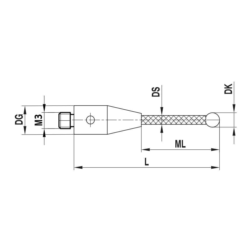 Drawing of product TC M3 R50 05 030