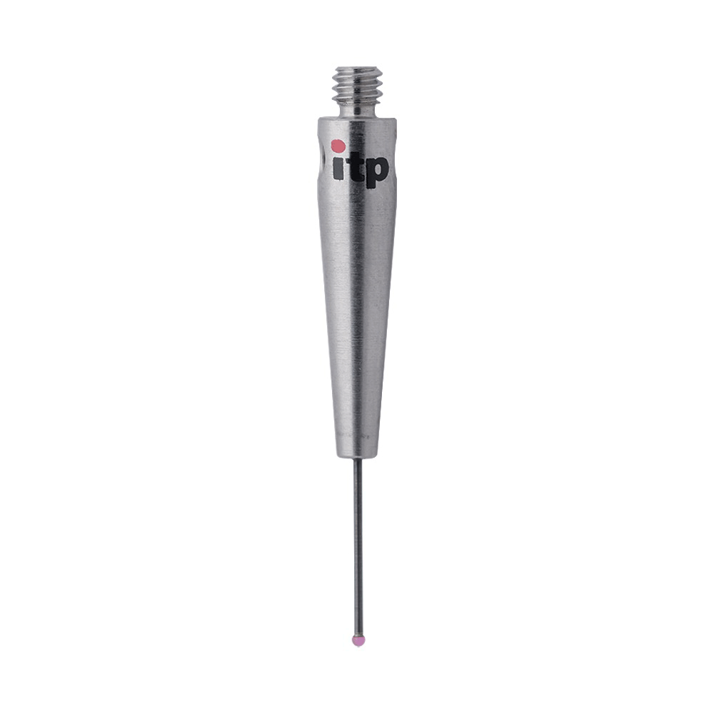 Straight Stylus; base: stainless steel; stem: carbide; ball: ruby