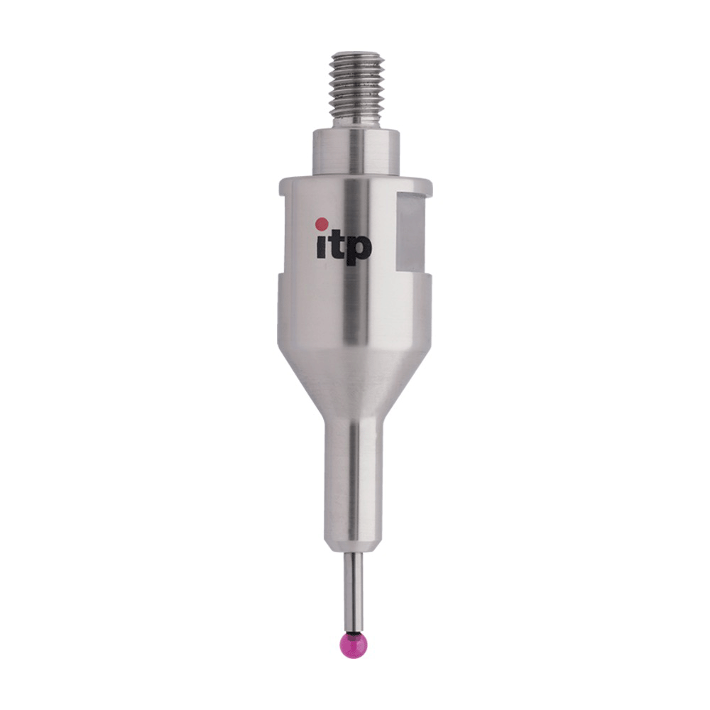Straight Stylus; base: stainless steel; stem: carbide; ball: ruby