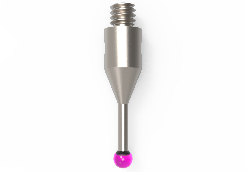 Straight Stylus; base: stainless steel; stem: stainless steel; ball: ruby