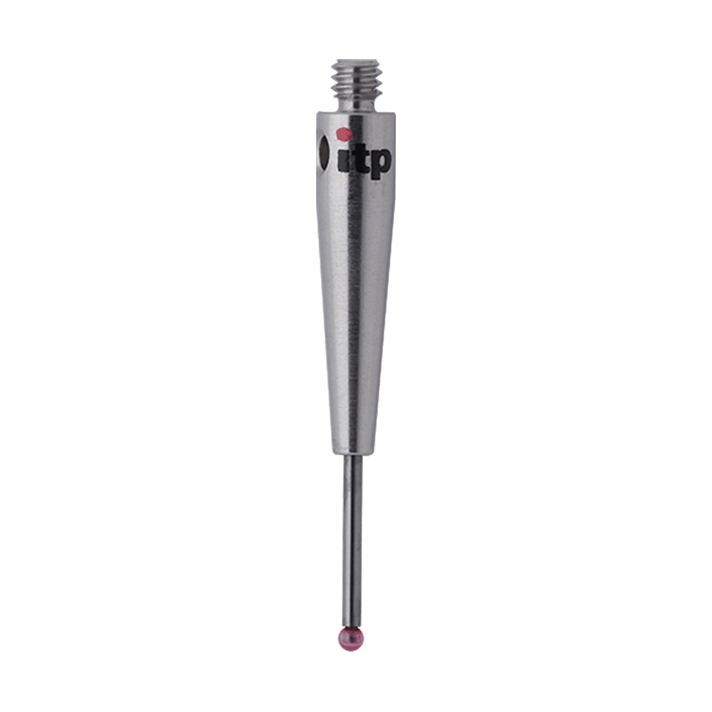Straight Stylus; base: stainless steel; stem: carbide; ball: ruby